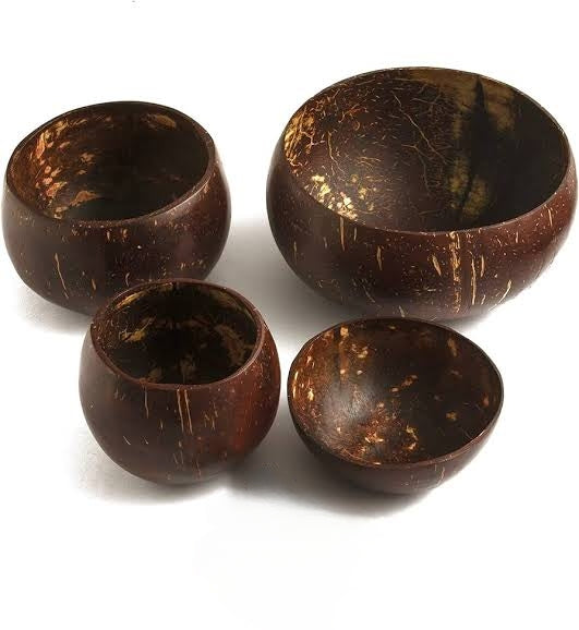 Coconut shell bowl set 900ml 500ml 350ml and 150ml