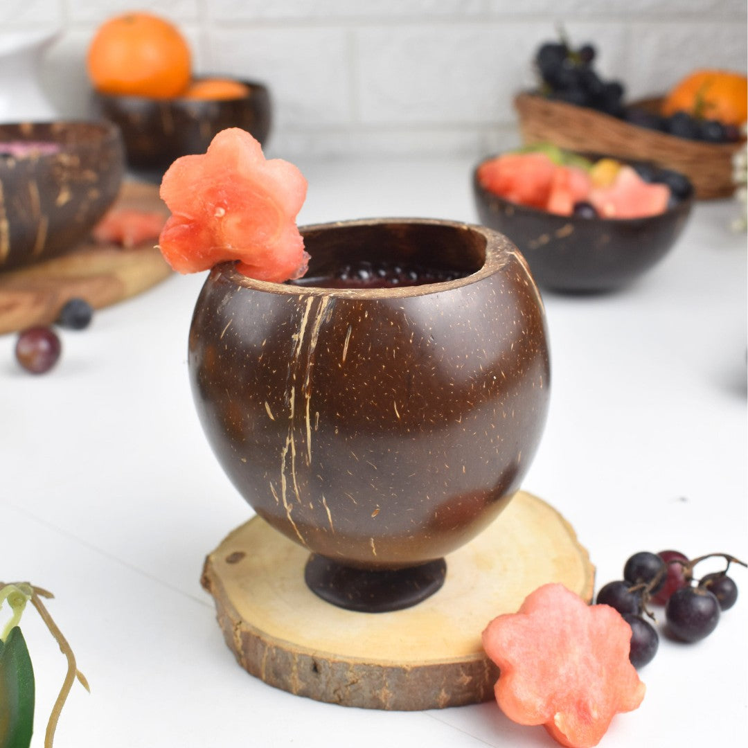 Coconut Shell Cups | Eco-Friendly - Set of 4