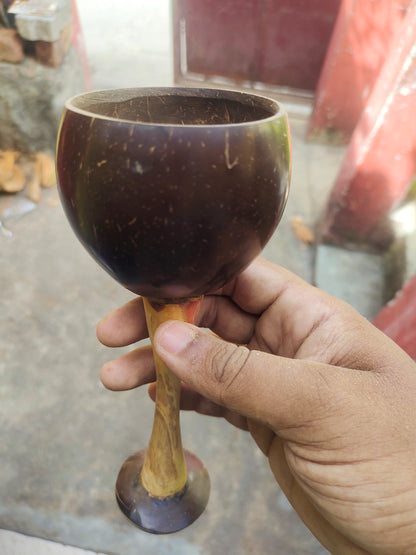 Coconut shell wine cup