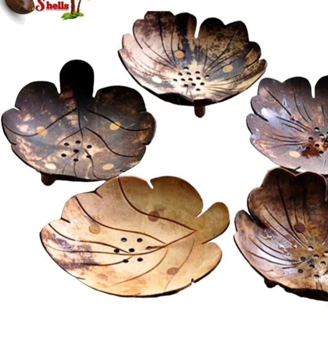 Floral design soap holder set of 5