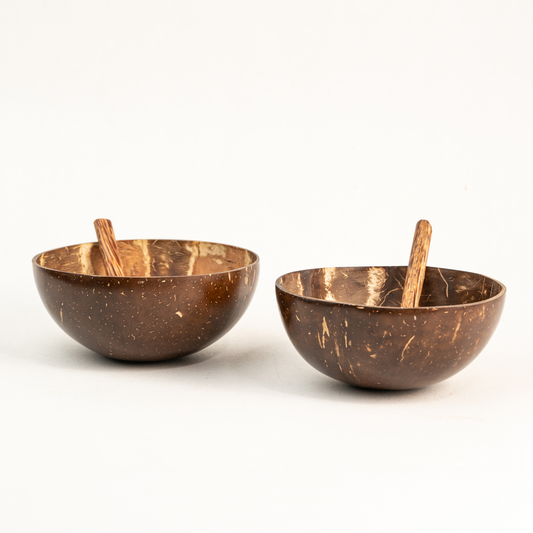 Mini Coconut Bowl /Shell + Spoon (Set of 2, 110 ml)